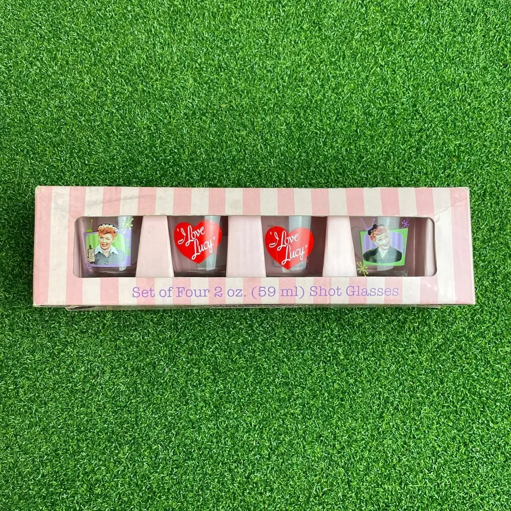 I Love Lucy Set Of Four 2 oz Shot Glasses
